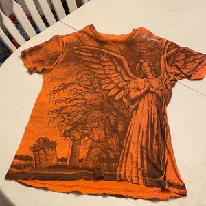Affliction shirt with angel design